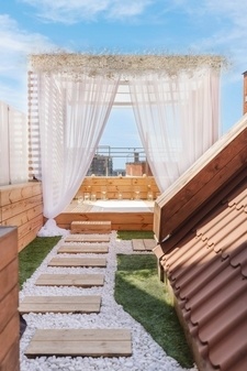 Велика Тераса на 21 поверсі з видом на Печерськ