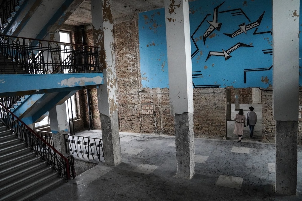 Исторические помещения внутри Речного Вокзала