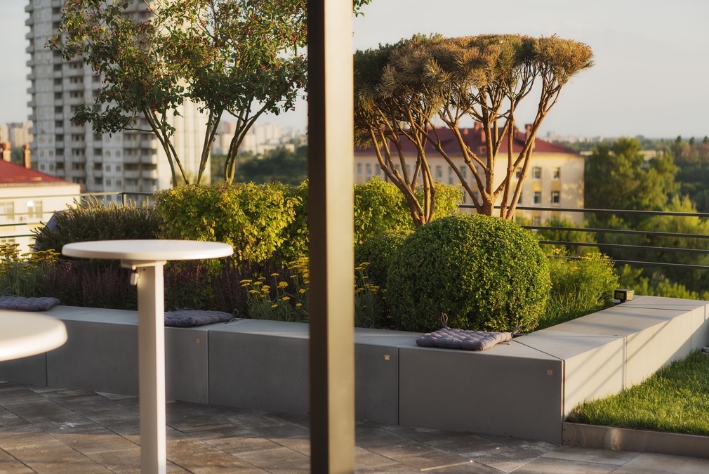 Зал с выходом на панорамную крышу RoofTop Hub